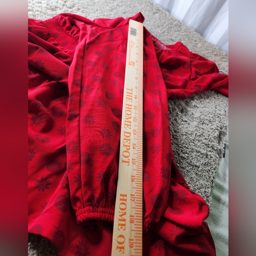Latino Heritage Month Kids' Long Sleeve Girls' Dress - Red M - Picture 9 of 16